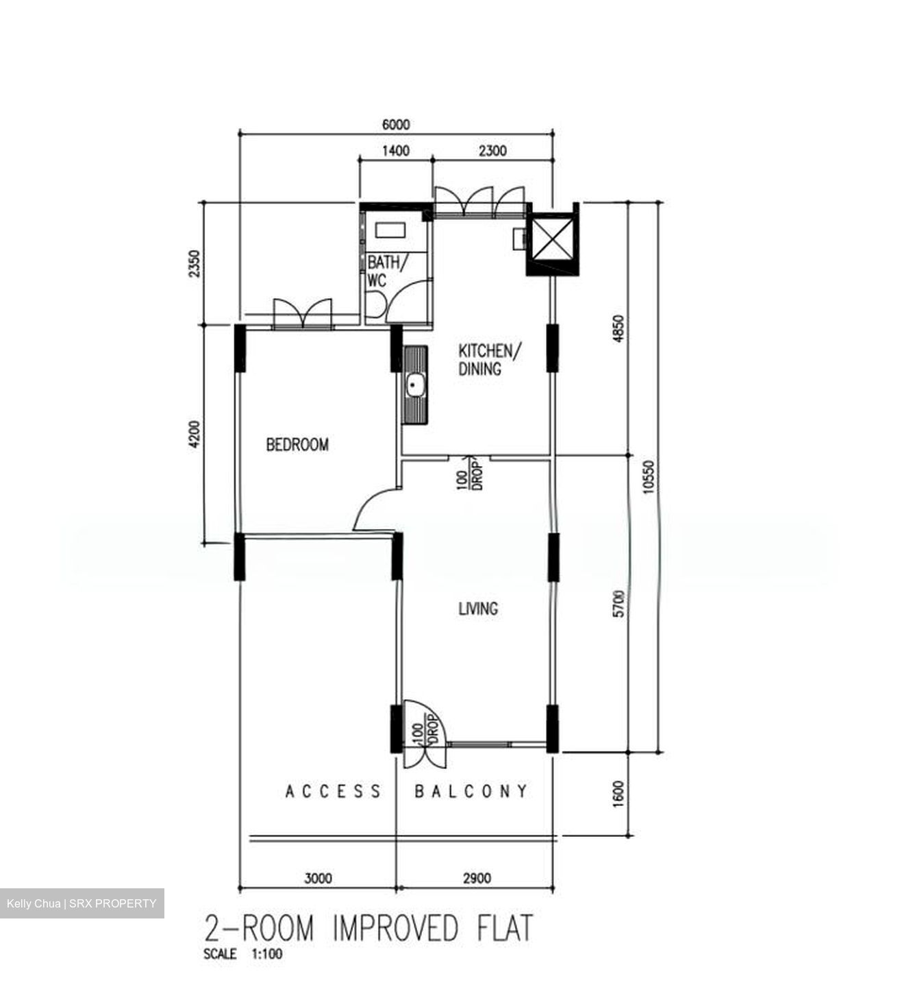 Blk 116 Kebun Baru Heights (Ang Mo Kio), HDB 2 Rooms #574540101